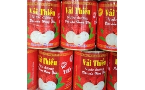 vải thiều đóng hộp 