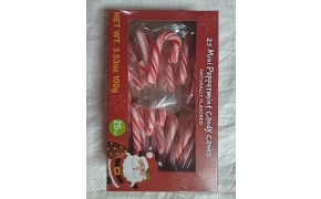 kẹo cây gậy noel ( 25 gậy / 1 hộp ) 圣诞拐杖糖 